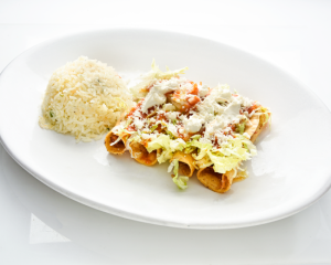 Flautas doradas de pollo o res